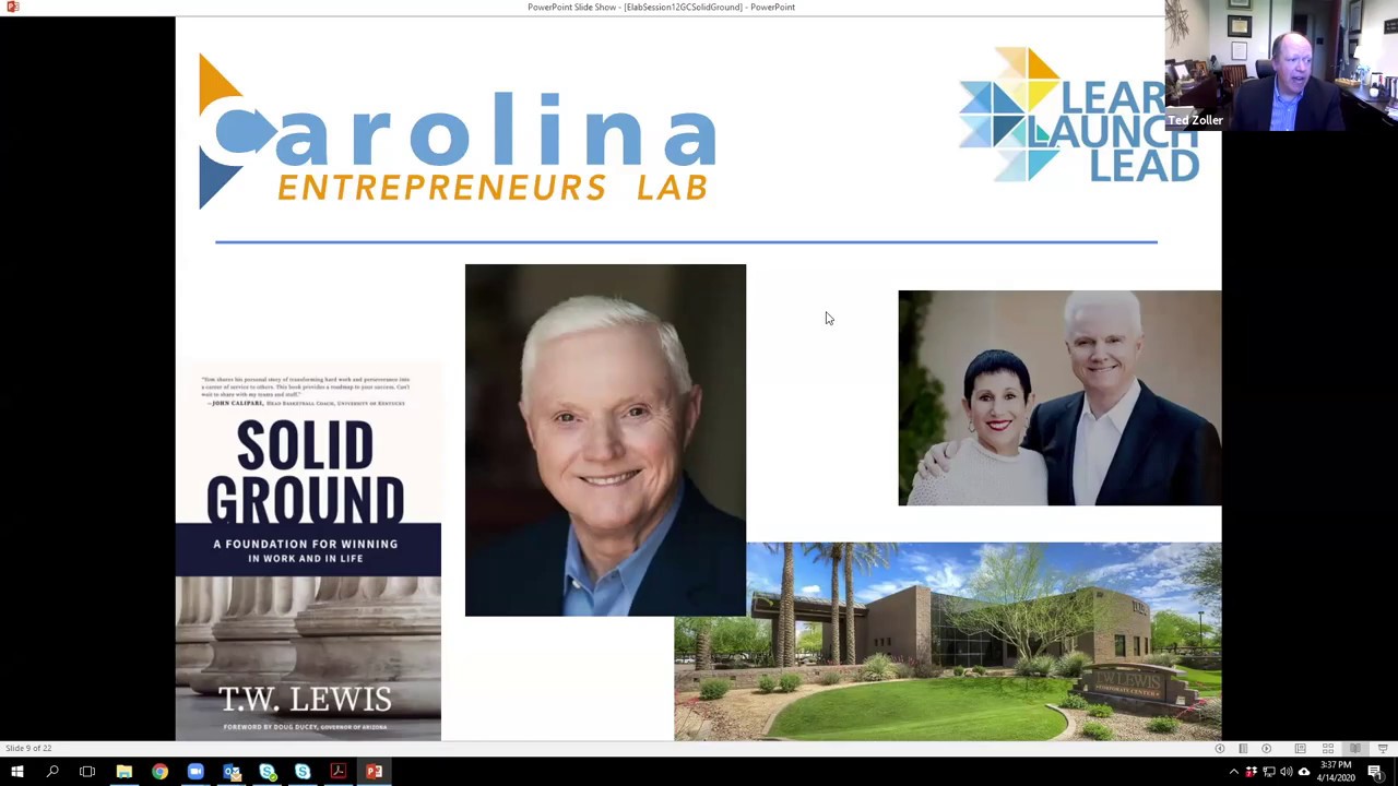 TW Lewis  UNC Entrepreneurs Lab  April 2020