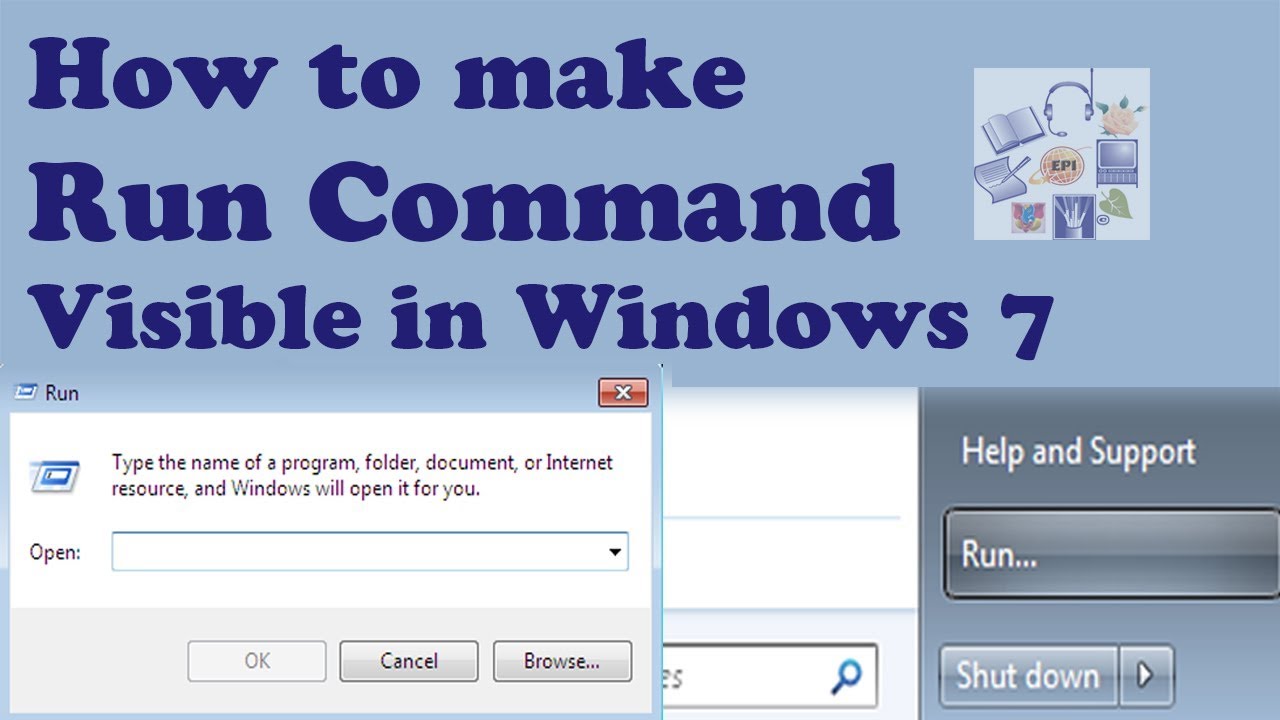 Run Command Guixt Visible How to make Run Command Visible in Windows 7 - Method #1 - YouTube