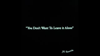 Miniatura de vídeo de "You Don't Wanna Leave It Alone"