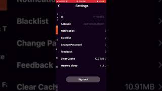 How to DELETE ACCOUNT in MONKEY VIDEO app?