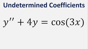 Differential Equation Undetermined Coefficients: y