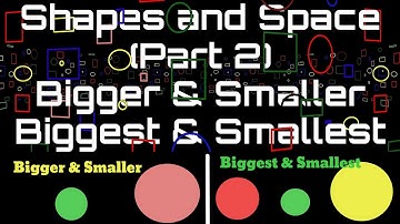 Shapes and Space(Part 2)Bigger & Smaller and Biggest  Smallest