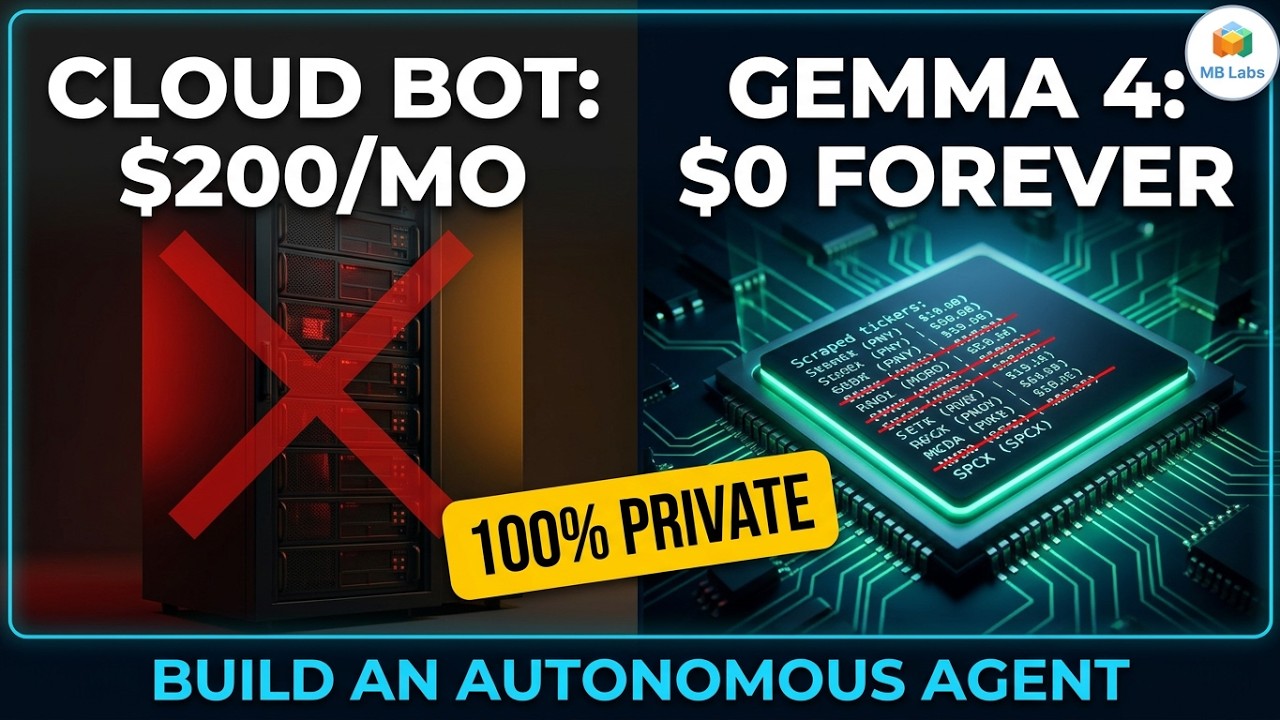 ⁣Stop Paying for Trading Bots! Build a $0 Local AI Trading Agent with Google Gemma 4 (Zero API Fees)