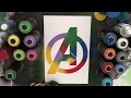Marvel Avengers Logo Spray Paint Art