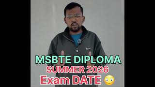 MSBTE Summer 2026 Exam Date 🔥 | MSBTE TimeTable 2026 | Diploma Summer Update | Abhishek Sir