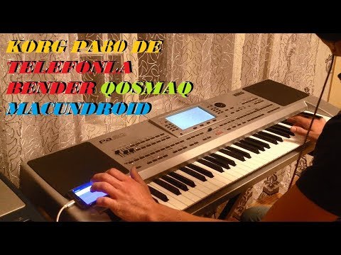 Korg Pa50, Pa80 - Telefonla Bender Programi Qosmaq MacunDroid (Android Pitchbend)