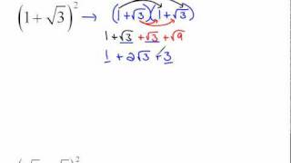 Squaring a Binomial with Radicals  6.4