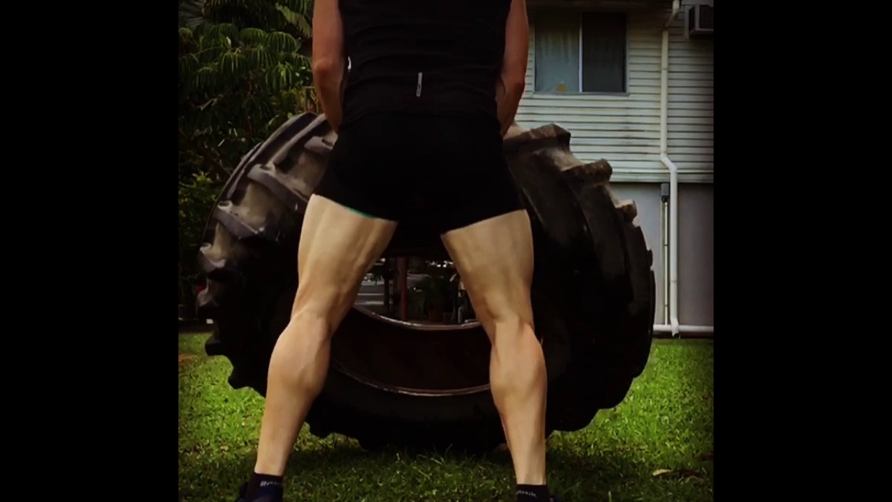Heavy 200 kg Tractor Tyre Lift & Flip (Slow-mo)