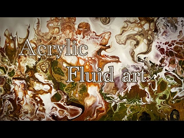 I made fluid art with fall color acrylic paints. (*^^*) - YouTube
