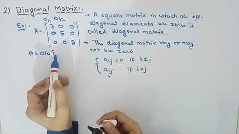 Diagonal matrix and its properties for GATE and IES! Lecture-3.