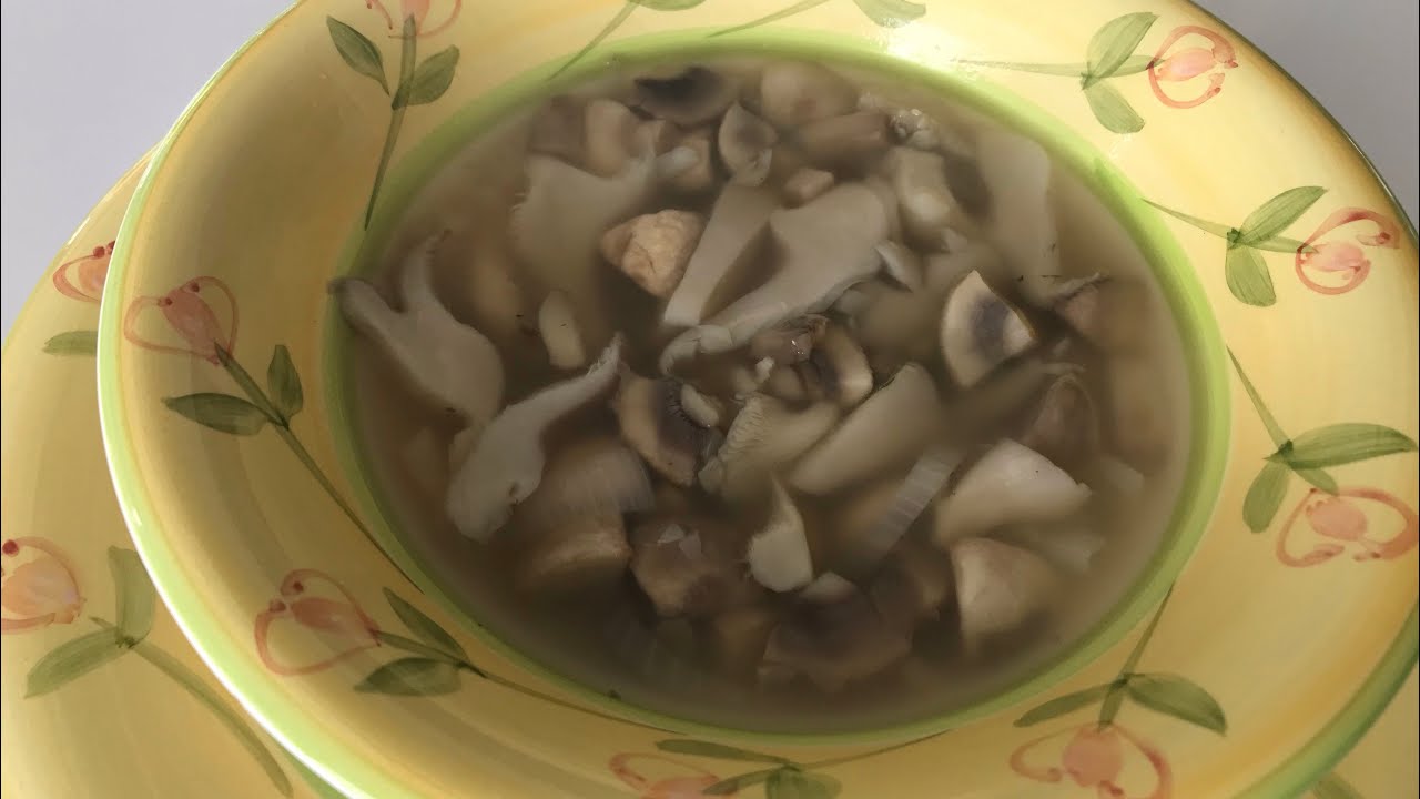 Sopa de setas con epazote