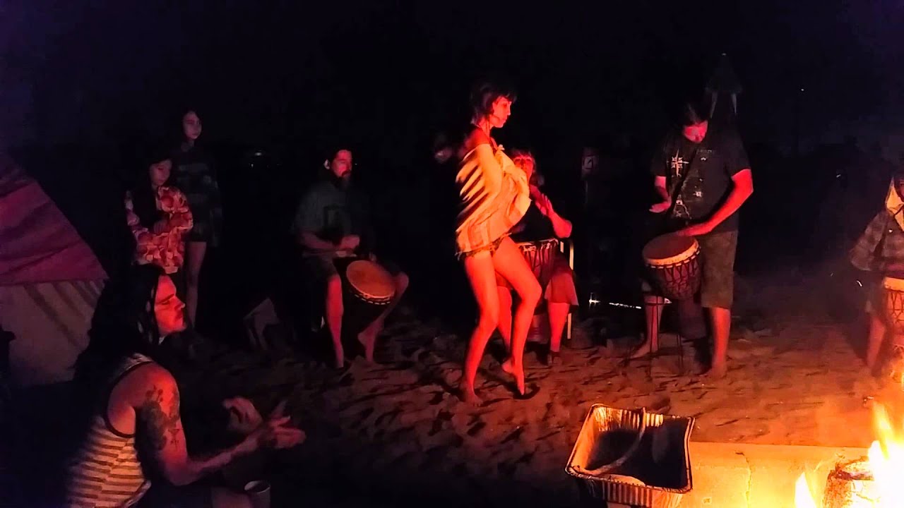 Rainbow Family Drum Circle 4th of July evening 2014