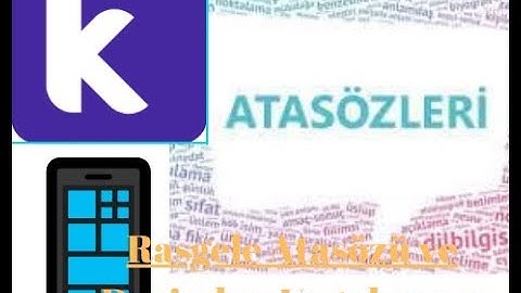 kodular Rastgele ATASÖZÜ ve DEYİM UYGULAMASI Mantığı (çok istendi)🅰🔤