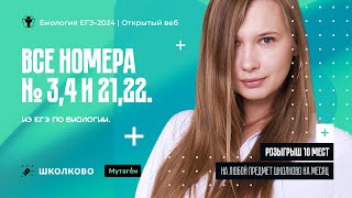 Все 3,4, 21,22 номера из ЕГЭ-2024 по биологии| Розыгрыш