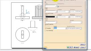 100 CATIA drawing Tutorial  Different Properties Windows in Drawings