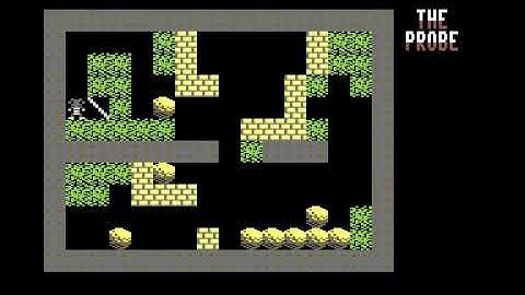 boulder dash-like game with extra elements in it as a WIP so far on the #c64 :)