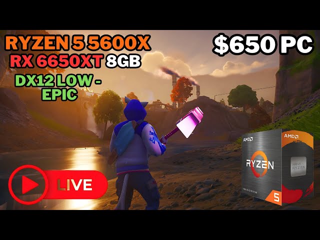 格安!ドスパラ Ryzen5 3500/GTX1050Ti/Fortnite Fortnite On A $650 PC | Ryzen 5 5600x + RX 6650XT 8GB | DX12 Low