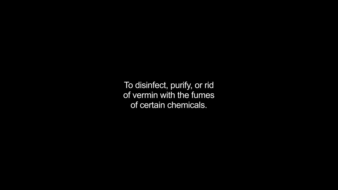 fumigated video Dictionary meaning and pronunciation