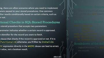 Conditional Logic in SQL: Using Parameters in Stored Procedures