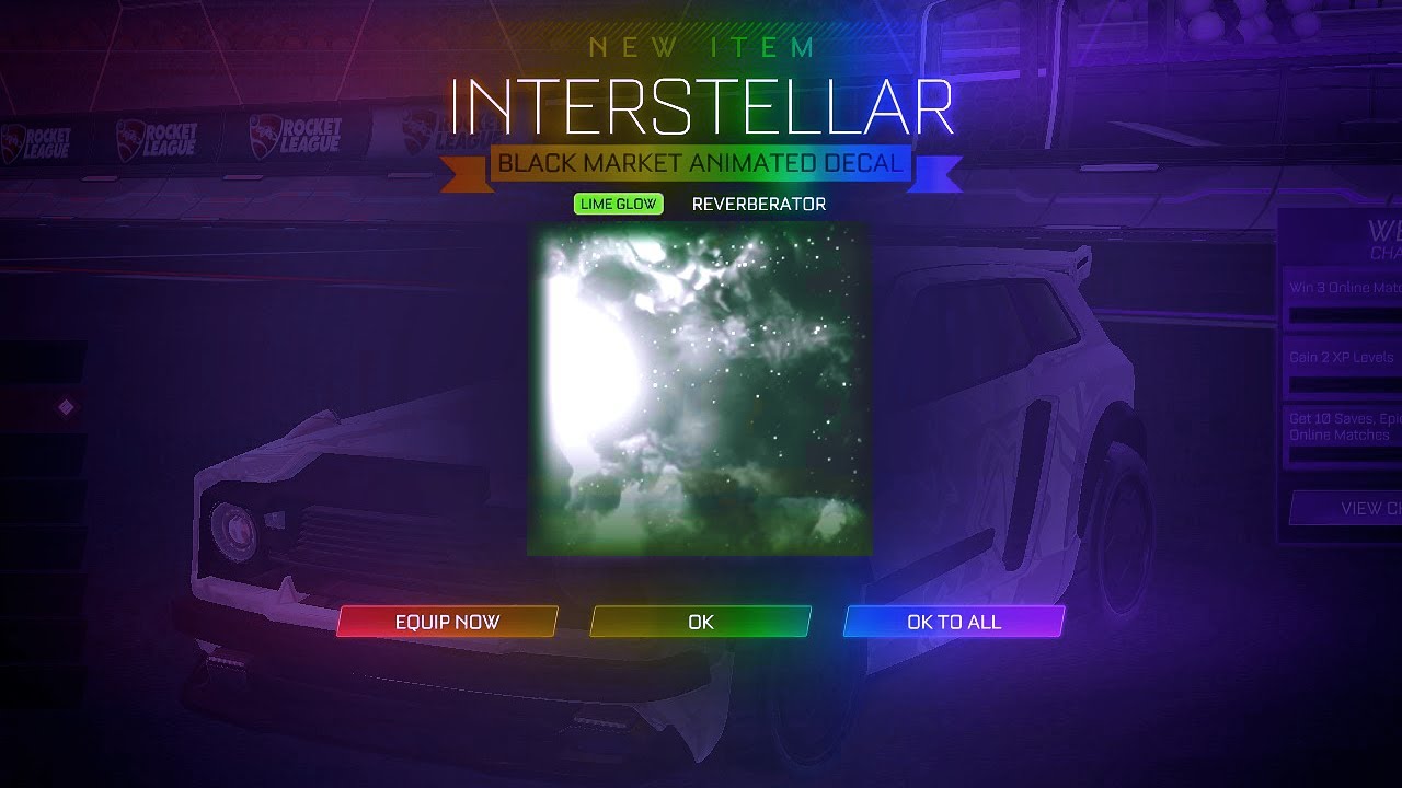 PLAYING ROCKET LEAGUE WITH THE LIME INTERSTELLAR DECAL!
