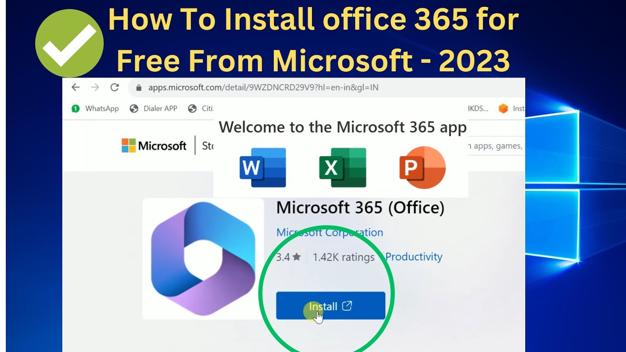 ✓How To Install office 365 for Free From Microsoft [2023]