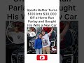 sports bettor turns $100 into $30,000 off a home run parlay – buys wife a new car 🚗💰 #feelgood