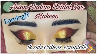 Asian/Indian Bridal Eye Makeup Tutorial