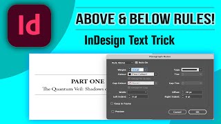 How to Add Above & Below Rules to Text in Adobe InDesign