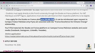 Details France Excellence Eiffel Scholarship 2027 | €2,100 Monthly Stipend | Fully Funded | Full Guide News