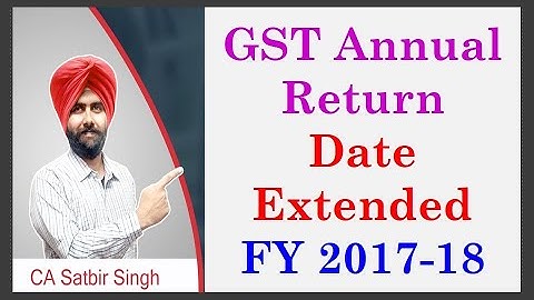 GSTR 9 and GSTR9C Date Extension Notification I GST Annual Return I CA satbir Singh