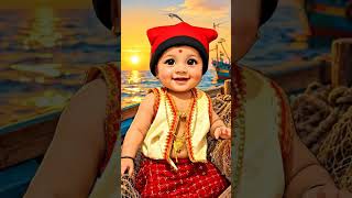 Nanhe Machhuaare 🌊#YouTubeShorts #AIAnimation #CuteBaby #CinematicAI #SunsetVibes #AIVideo #Shorts