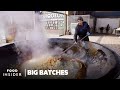 How 350 Kilogram Batches Of Plov Rice Pilaf Are Cooked Daily In Uzbekistan | Big Batches