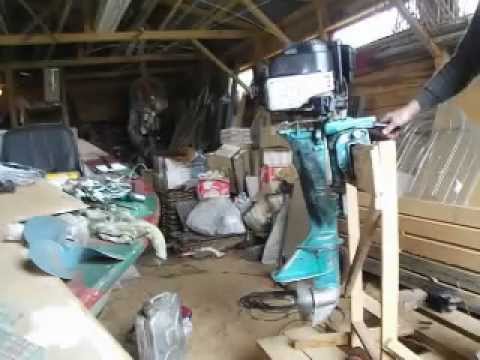 Самодельный лодочный 4 тактный мотор Homemade 6hp outboard motor