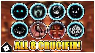 DOORS Hotel+ Update - How to get ALL 8 CRUCIFIX BADGES + CRUCIFIX USES on ENTITIES! [ROBLOX]