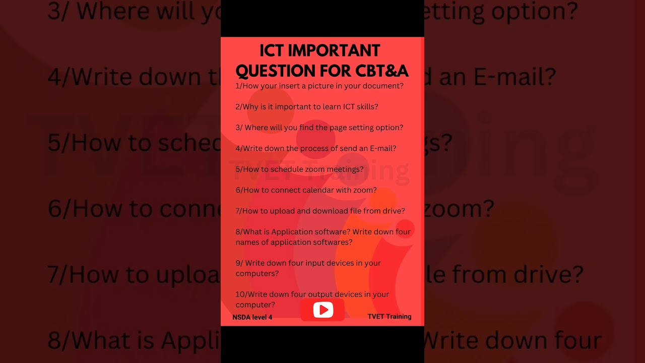 important? | ICT Questions for TVET Training | Must-Know ICT Concepts
