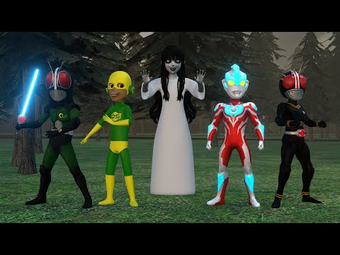 Kompilasi Kartun Horor Lucu Kuntilanak Vs Ultraman dan Kamen Rider