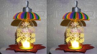 Make beautiful decorative table lamps from plastic coke bottles