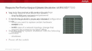 How to Perform a System Shutdown on the Avaya VSP7000