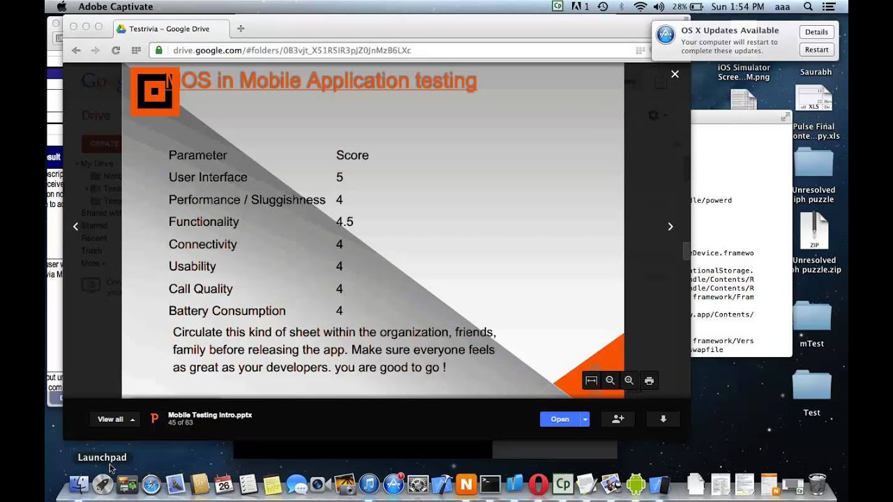 Mean Opinion Score in Mobile Testing