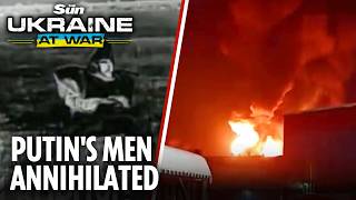 Ukrainian kamikazes take out Russian forces hiding under anti-drone cloaks