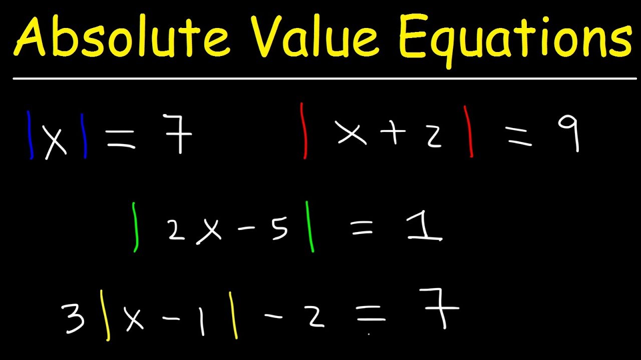 how to solve equations with absolute value and variables