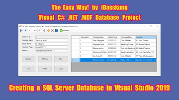 Visual Studio 2019 : C# The Easy Way : How to Connect to SQL Server Database File (.mdf)