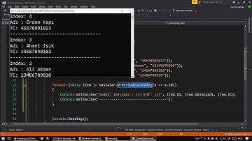 2-Generic Listeler | C# ile Nesne Tabanlı Programlama