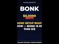 BONK Setup Right Now — BONK Is On Thin Ice