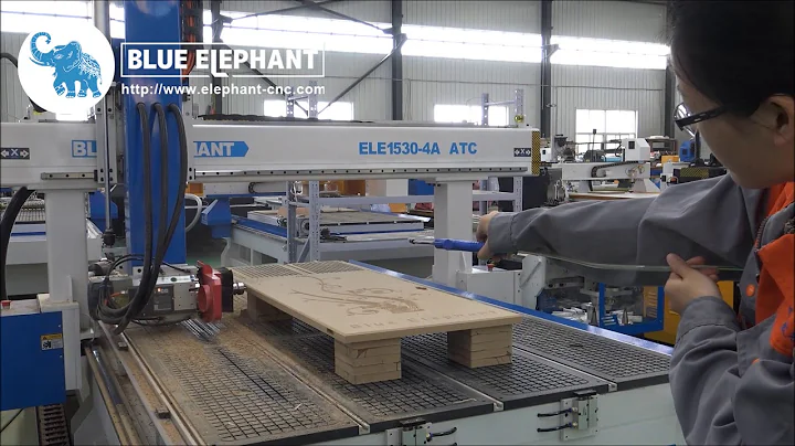Blue Elephant 1530 4 axis ATC CNC Router for USA customer, spindle rotates 180 degrees
