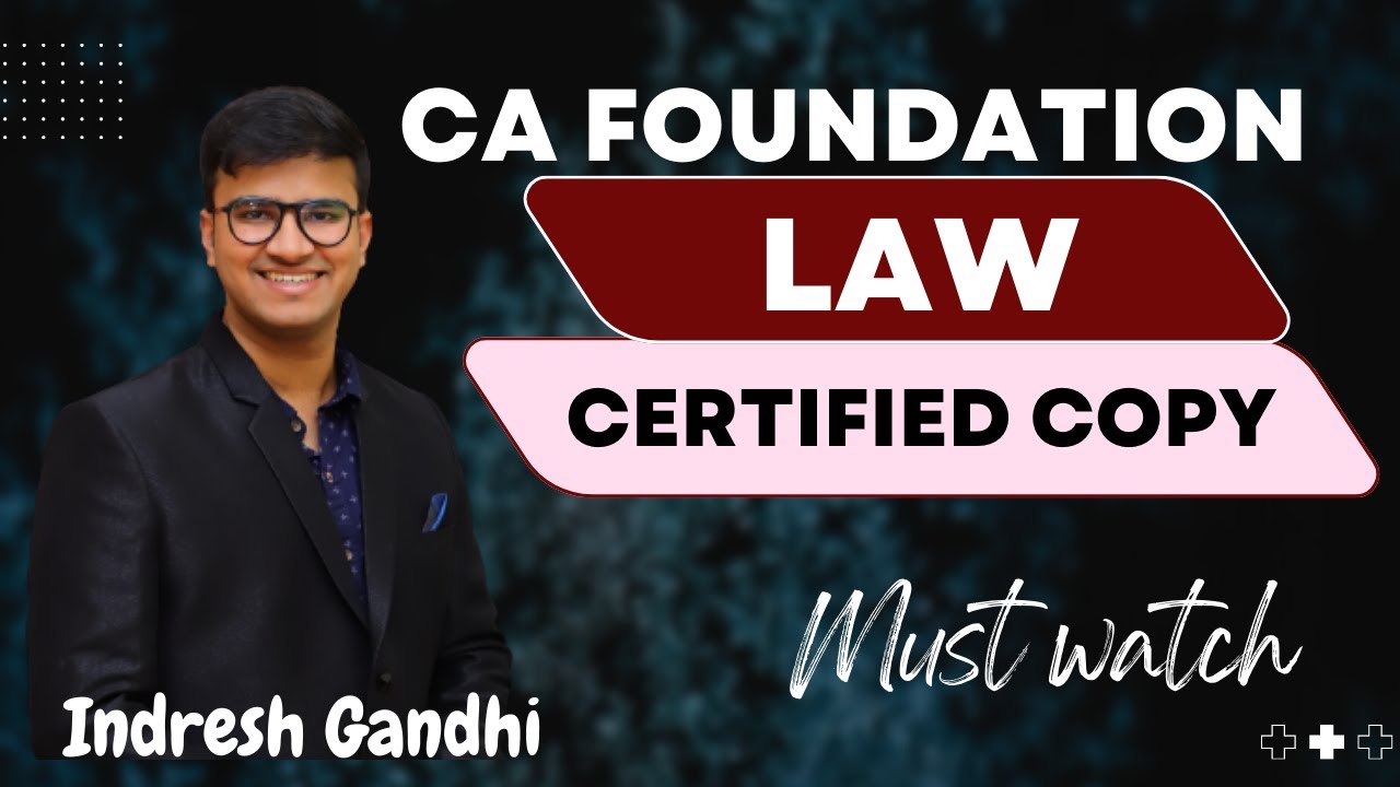 Ca foundation law certified copy icai paper checking how to write