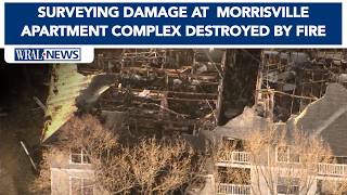 SKY 5 flies above Morrisville apartment complex to survey fire damage
