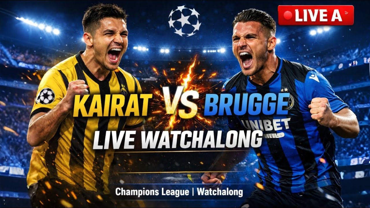 Kairat Almaty vs Club Brugge LIVE 🔴 | Champions League League Phase | Watchalong Commentary