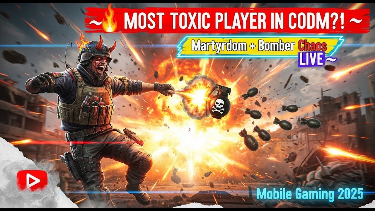 🔥 MOST TOXIC PLAYER in CODM?! 🤯 | Martyrdom + Bomber Chaos LIVE 🚀 | Mobile Gaming 2025
