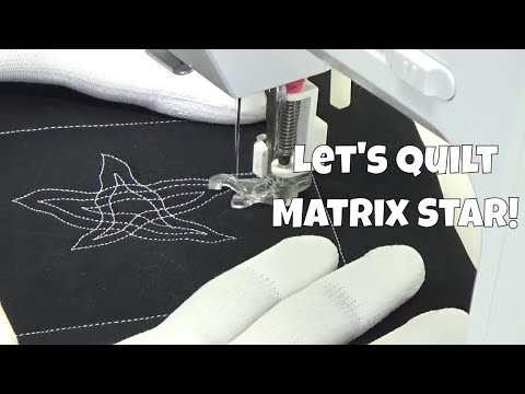 How to Free Motion Quilt Matrix Star on a Home Machine, Design #500!